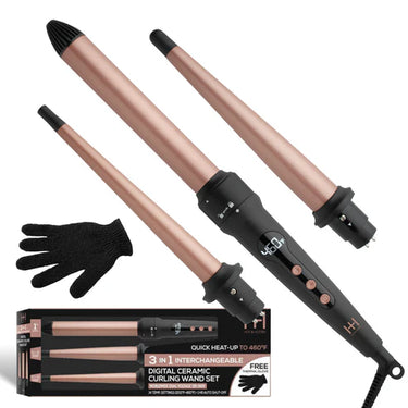 Hot & Hotter 3-in-1 Curling Wand Set - ANNS BEAUTY SUPPLY